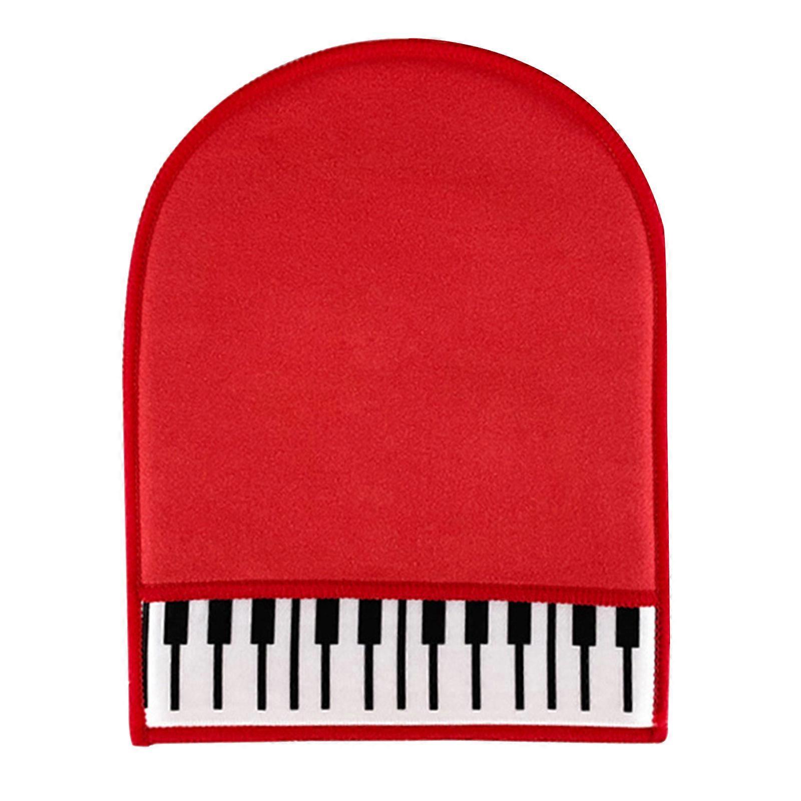 Instrument Cleaning Cloth Piano Cleaning Glove Microfiber Soft Cleaning Cloth Musical Instrument Accessory Durable  Red