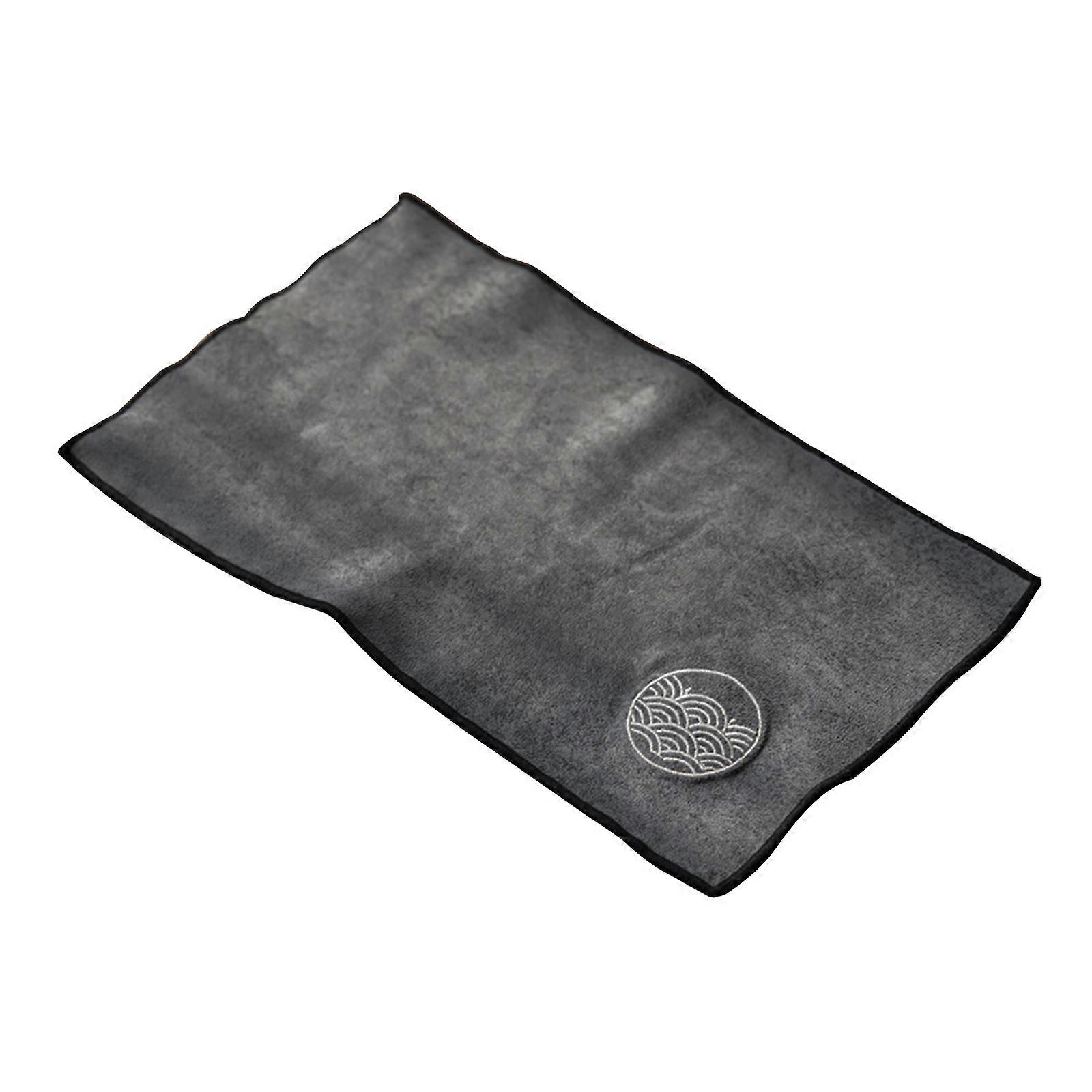 Tea Ceremony Kung Fu Tea Set Mat Super Absorbently Table Mat Placemat Tea Table Towel Double-Sided 11.5 by 6.7 Inch