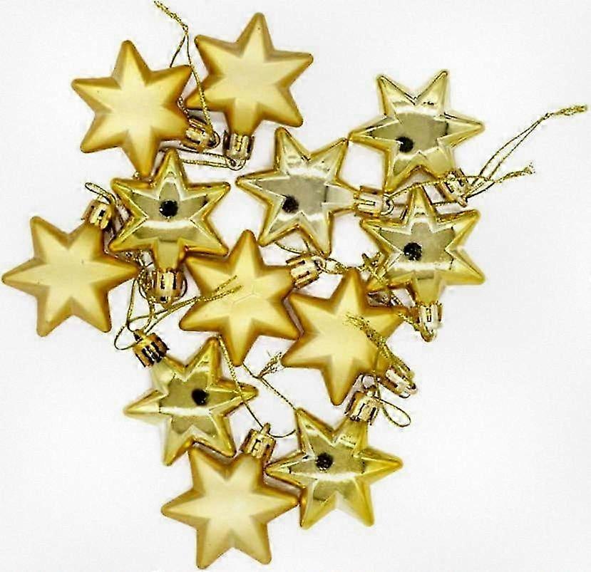 48 Pack Christmas Tree Decorations with Star Design Hanging Ornaments Durable Craft for Holiday