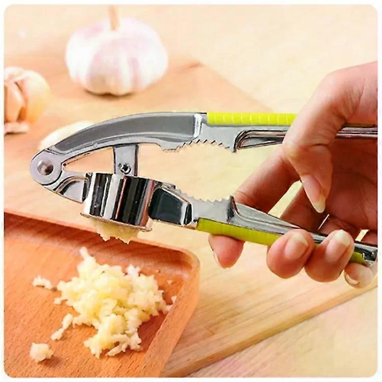Garlic Press-Multi-Function Stainless Steel Squeezer & Grater Tool