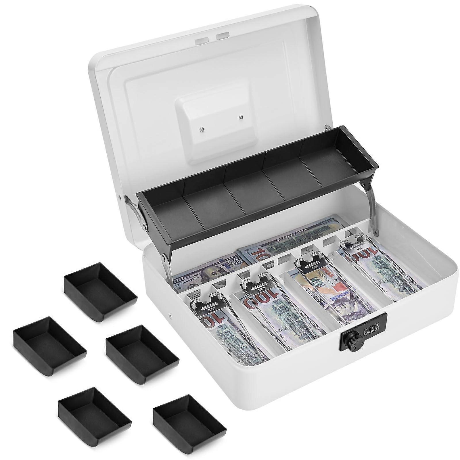 Large Cash Box Money Saving Organizer Lock Safe Box XL