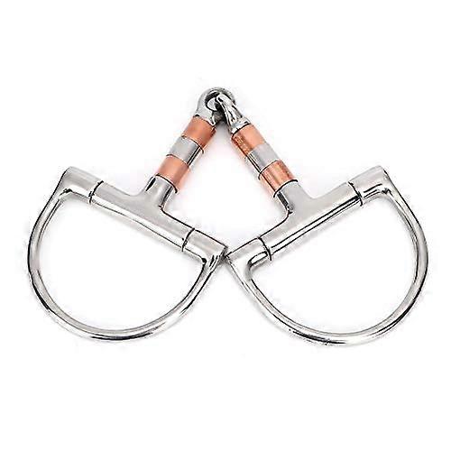 Horse Snaffle Stainless Steel Bit With Copper Rollers, Thickened Mouth, Racing Tack