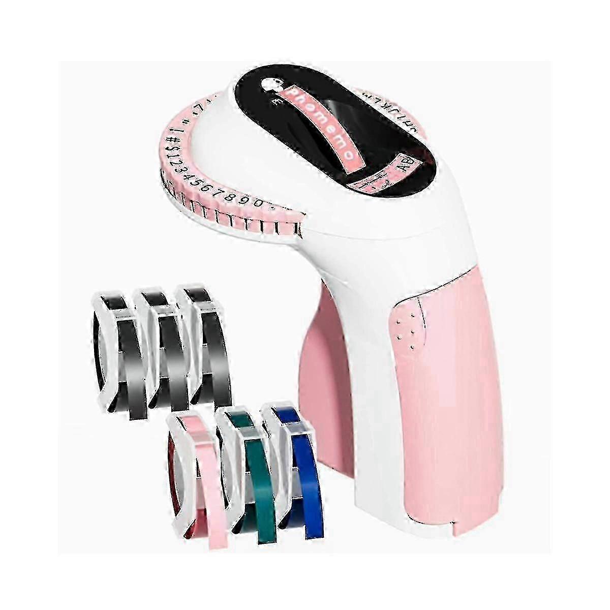 E975 Embossed Label Making Machine 3d Portable Home Handheld Press Plastic Embossing Color Printer