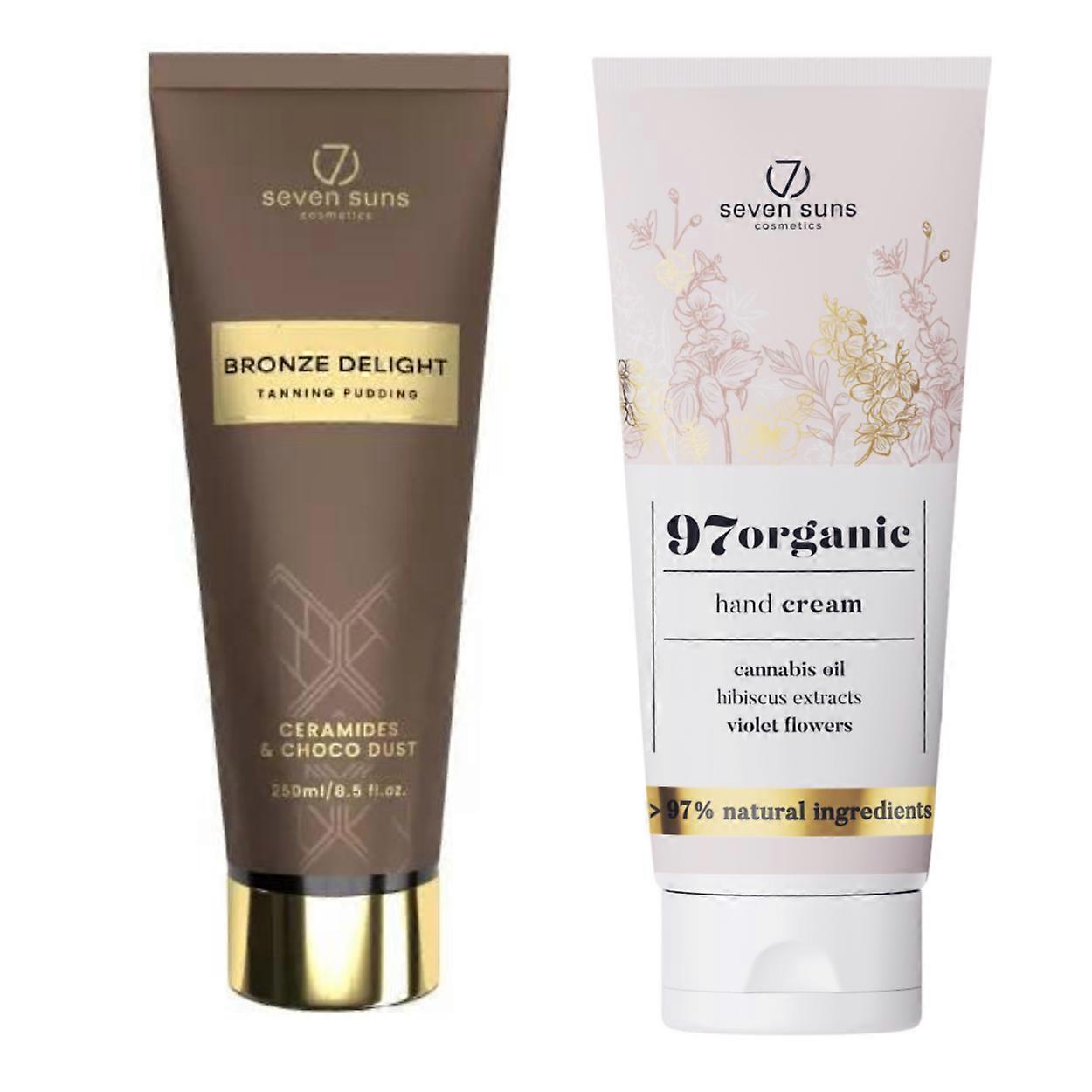 7suns Bronze Delight Tanning Pudding 250ml + Handcrème 75ml Gratis
