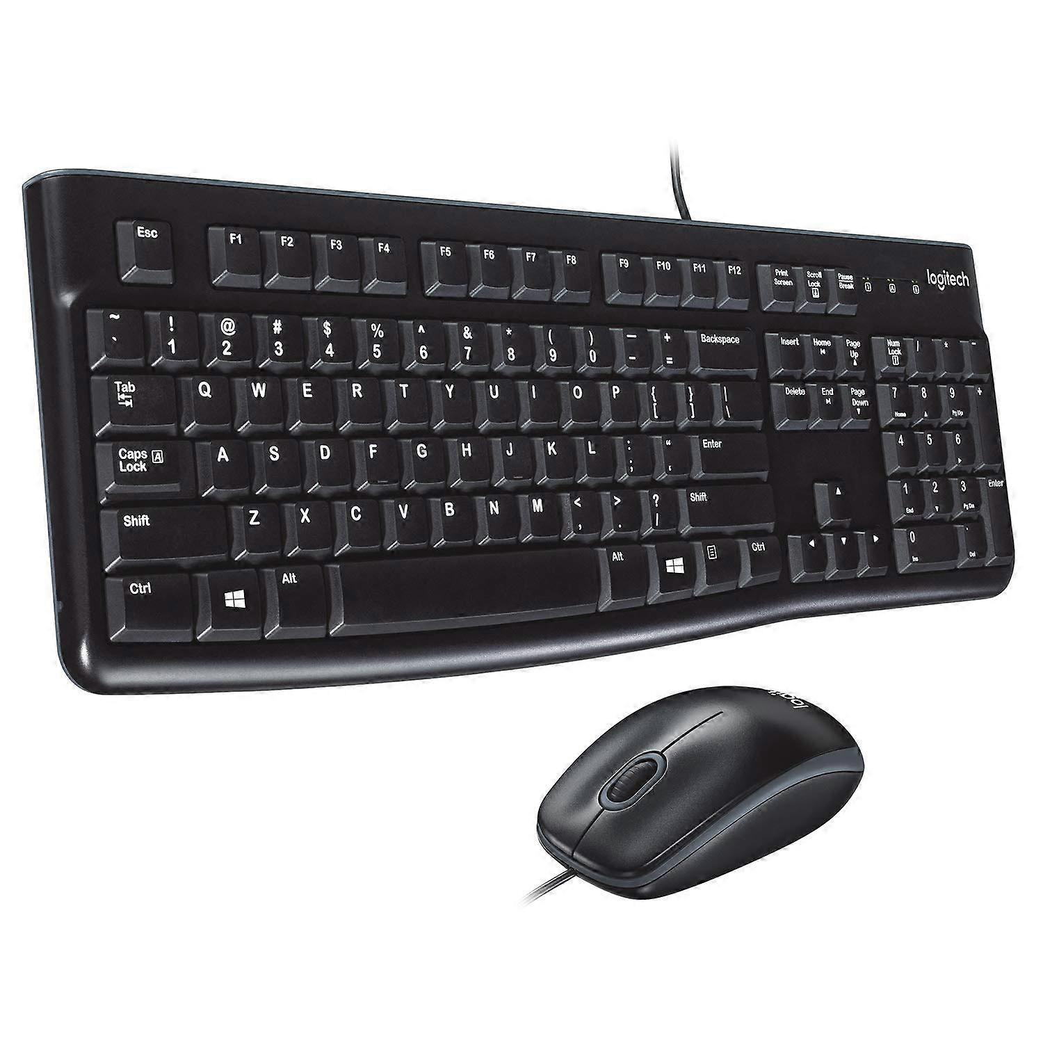 Desktop MK120, Comfortable, USB Mouse and Keyboard Combo Pack of 2