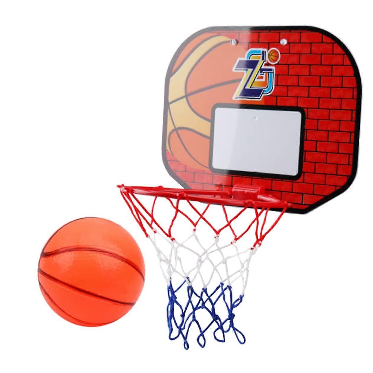 Basketball Net Hoop Set for Indoor Outdoor Shooting - Mini Basketball with Durable Materials and Adjustable Height