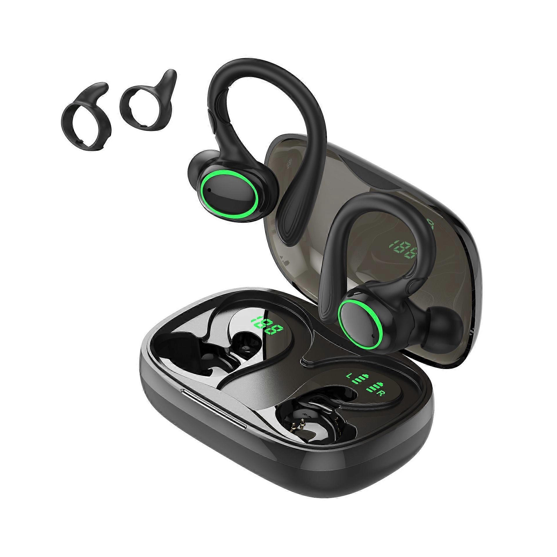 Wireless Earbuds Bluetooth Headphones, Noise Canceling Wireless Headphones with LED Battery Display, Microphone for Clear Calls, Suitable for Exercise