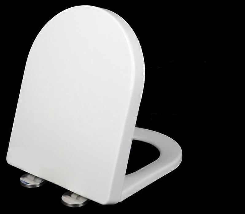 Adult Toilet Seat Thickened Toilet Lid, Slow Down Quick Release Lid, PP Toilet Lid (9013 Double Press Type Top with Small Square U)
