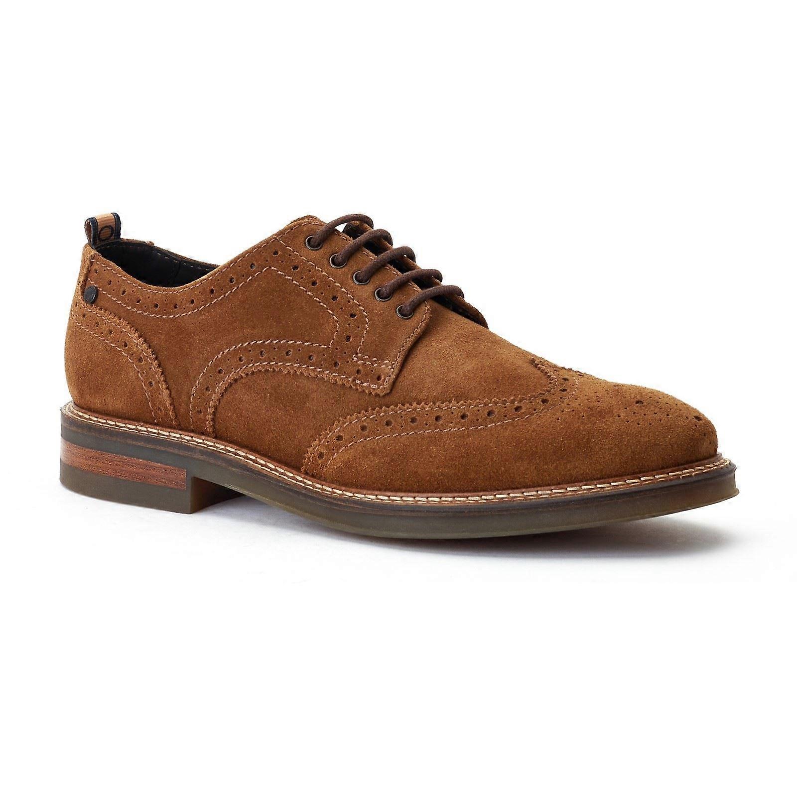 Base London Bryce Tan Suede Male Lace Mens Shoes-12