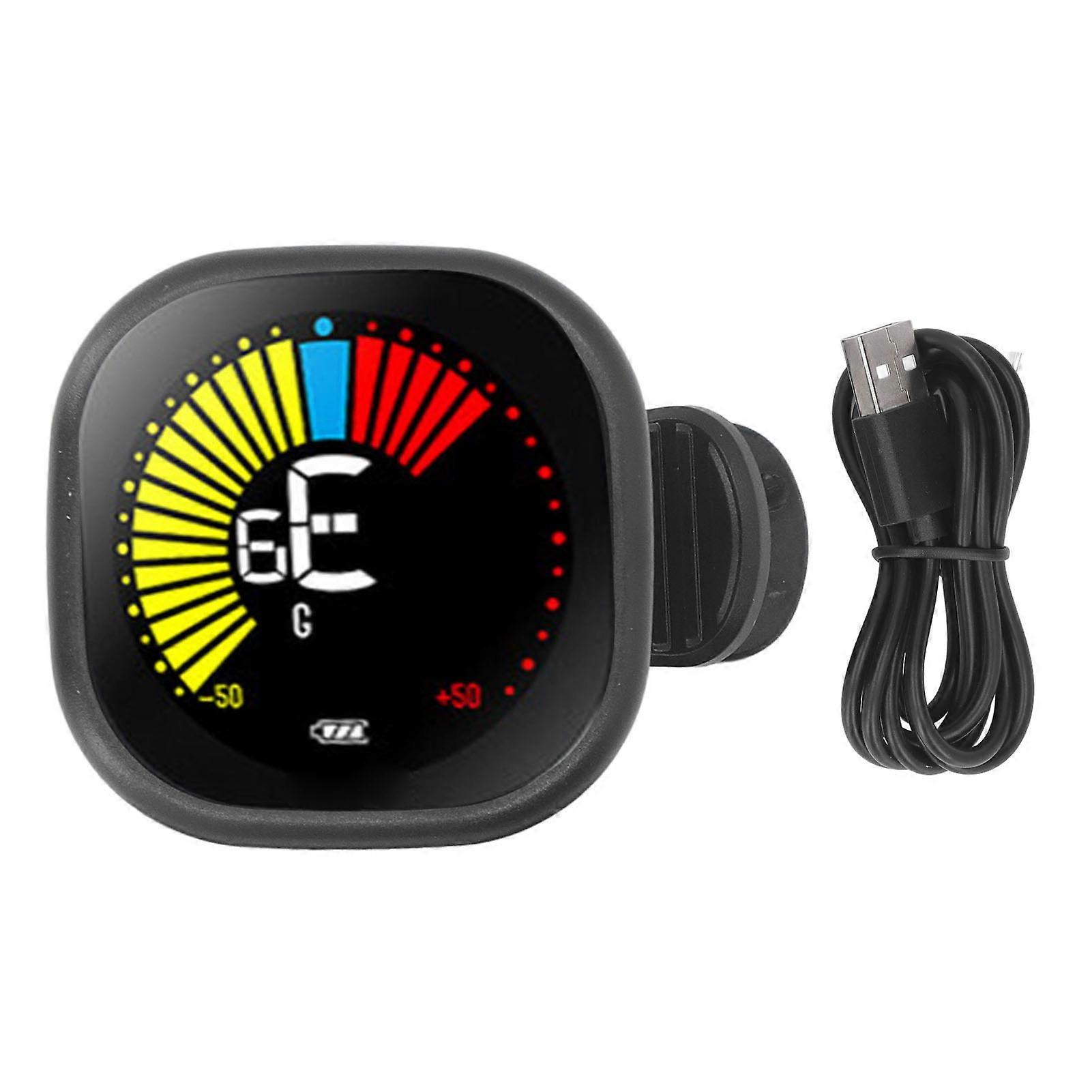 Guitar Tuner Automatic Color Display Professional Clip On Tuner for Violin Bass Ukulele