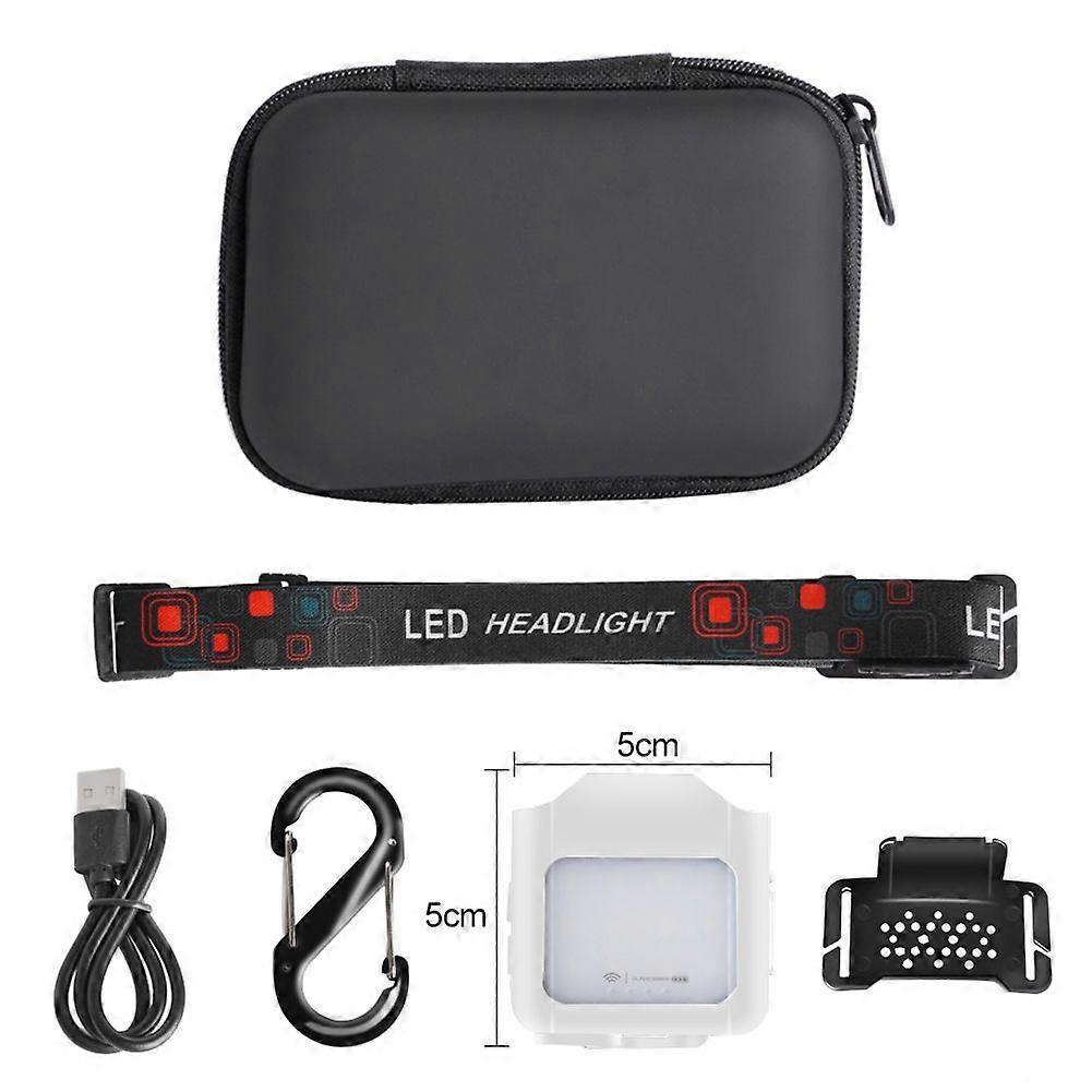 Portable Mini Cob Led Headlamp With Sensor Powered By 2 Or 1 Piece With Clip On Cap Ideal For Camping And Outdoor Activities