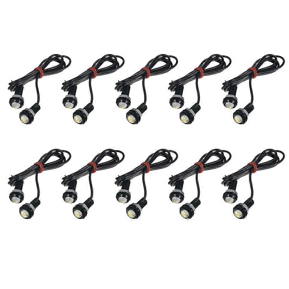10PCS/Pack 18 MM Car Eagle Eye DRL Led Daytime Running Lights LED 12V Backup Reversing Parking Turn Signal Automobiles Lamps