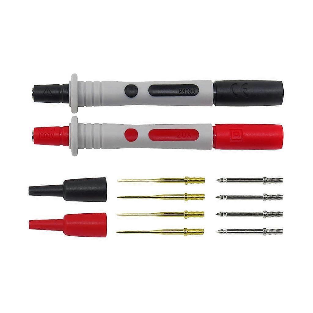 Test Probes 2-Piece Premium Set With Replaceable Probe Tips For Digital Multimeter