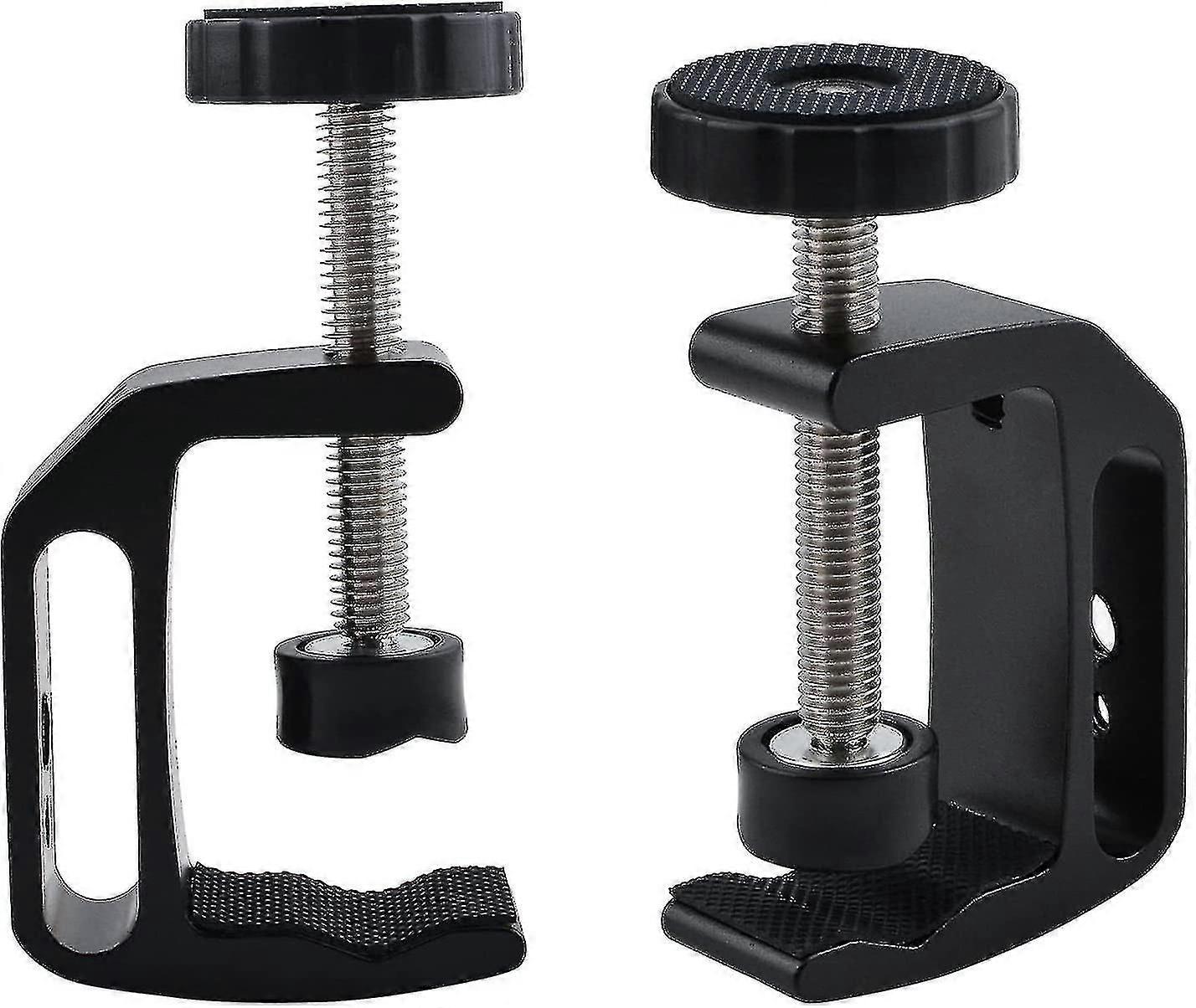 Grampo C universal, liga de alumínio 2pcs Grampo de mesa universal C com 1/4 e 3/8 rosca furo