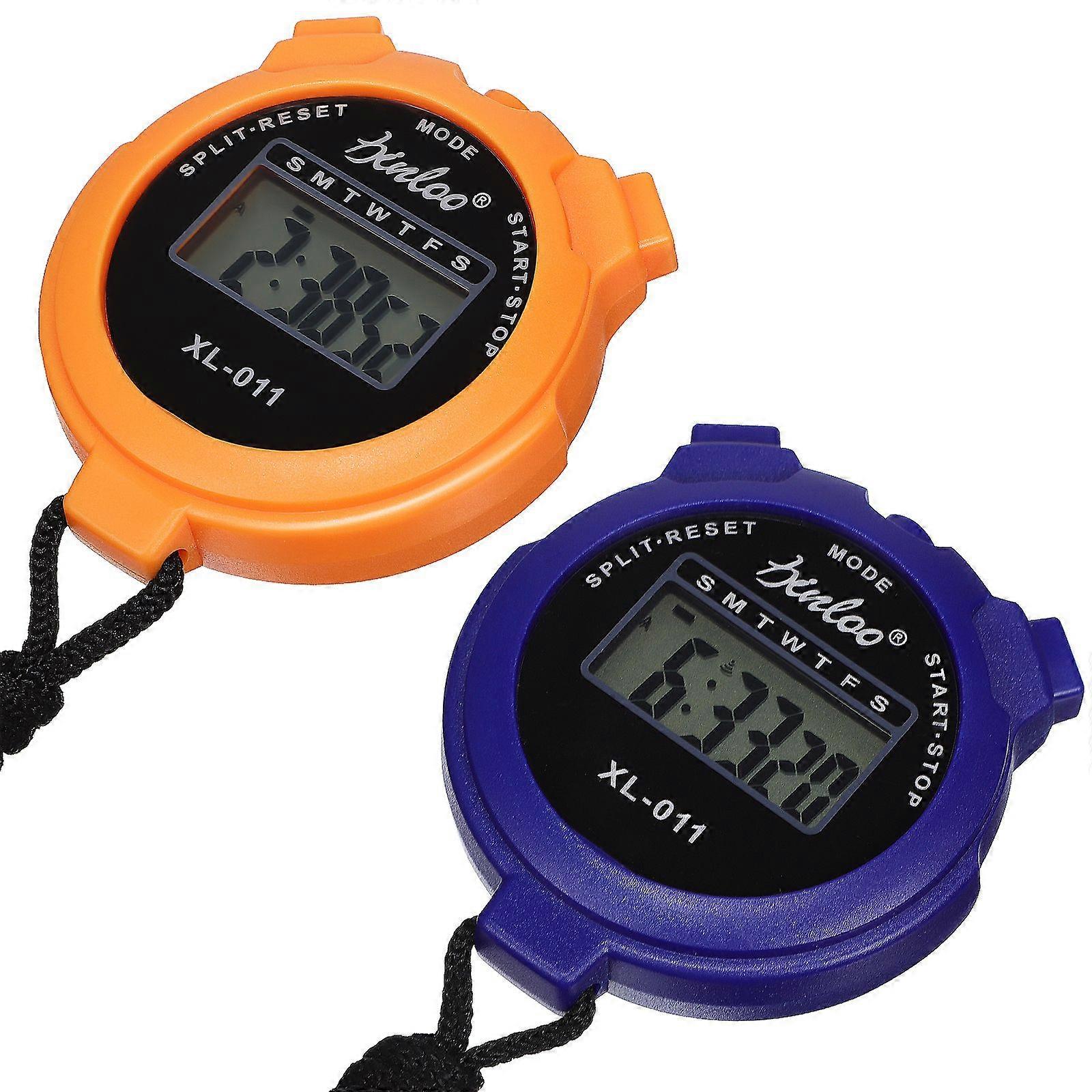 2pcs Digital Stop Watch Timer Outdoor Sports Referees Timer Digital Display Stop Watch