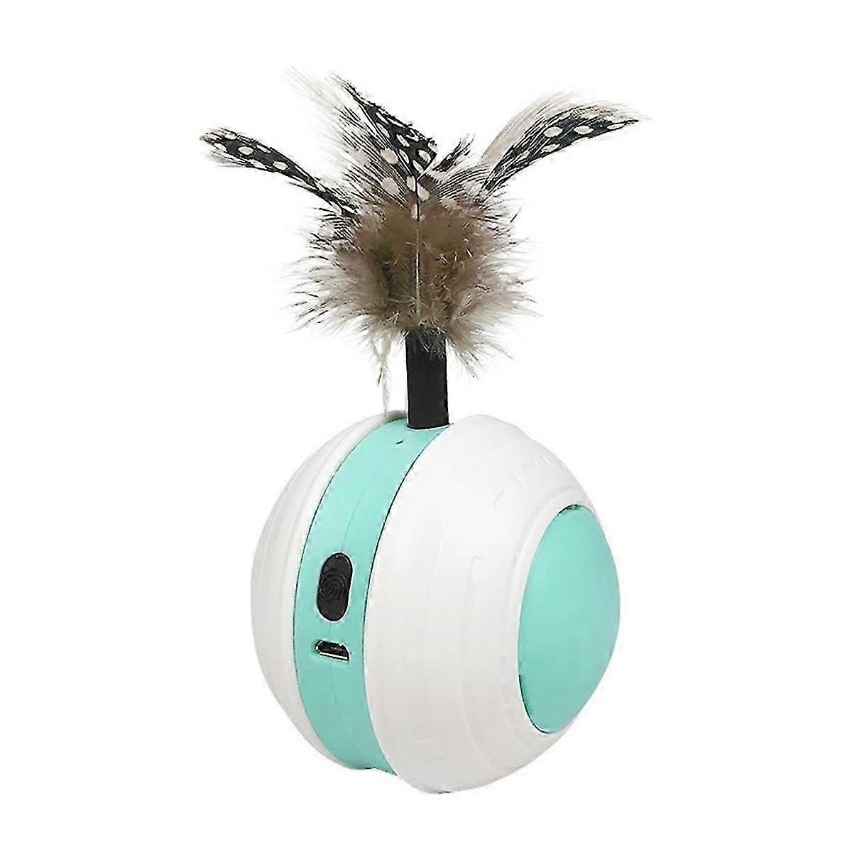 Electric Cat Toy Ball Interactive Toy Cat Teaser Ball Automatic Moving Cat Ball USB Rechargeable with 2 Mode Cat Toy