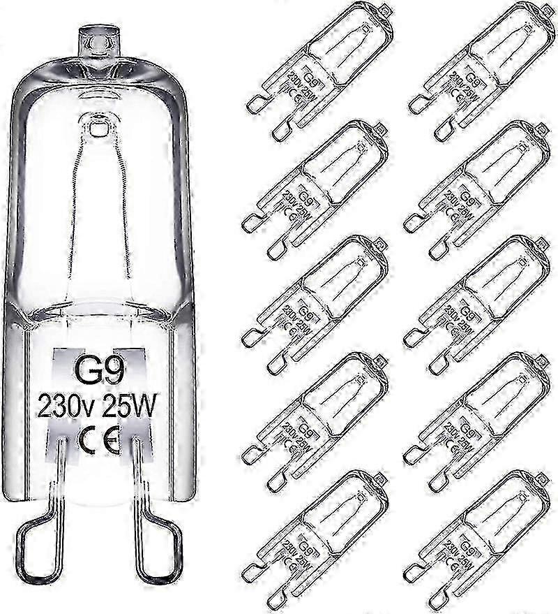 10PCS G9 Ampoules Halogènes 25W 230V Dimmable 43mm