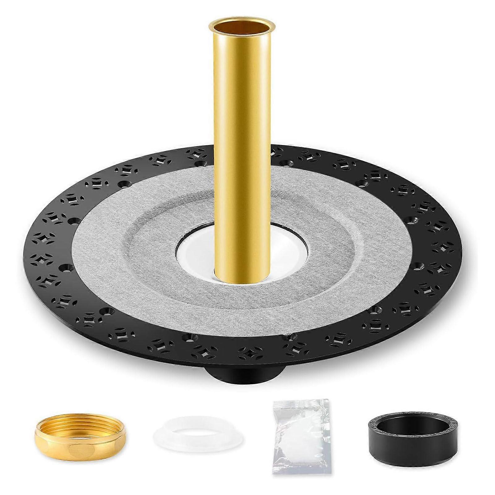 Freestanding Bathtub Rough-In Kit with 12 Inch Bottom Plate, Brass Drain Tube and Adapter for Easy Installation