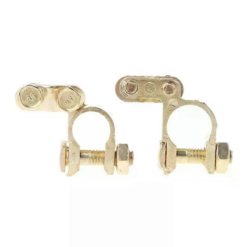 2Pcs Durable Replacement Auto Car Battery Terminal Clamp Clips Brass Connector