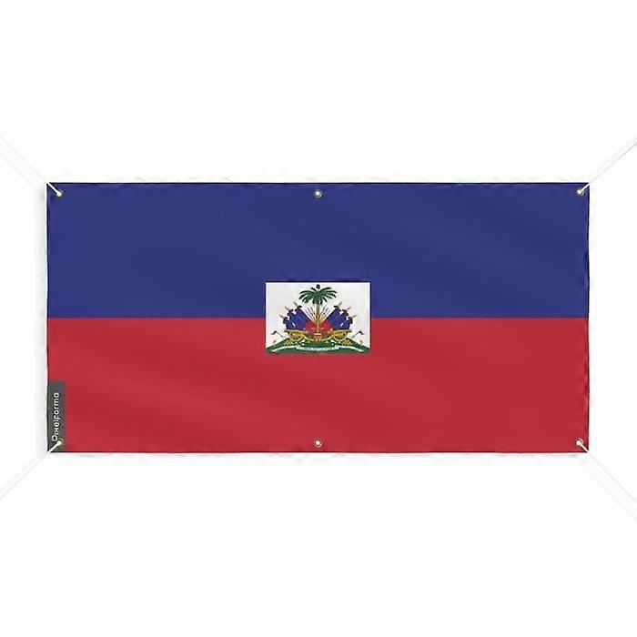 Haiti Flag Banner 6 Grommets 70x140cm Polyester