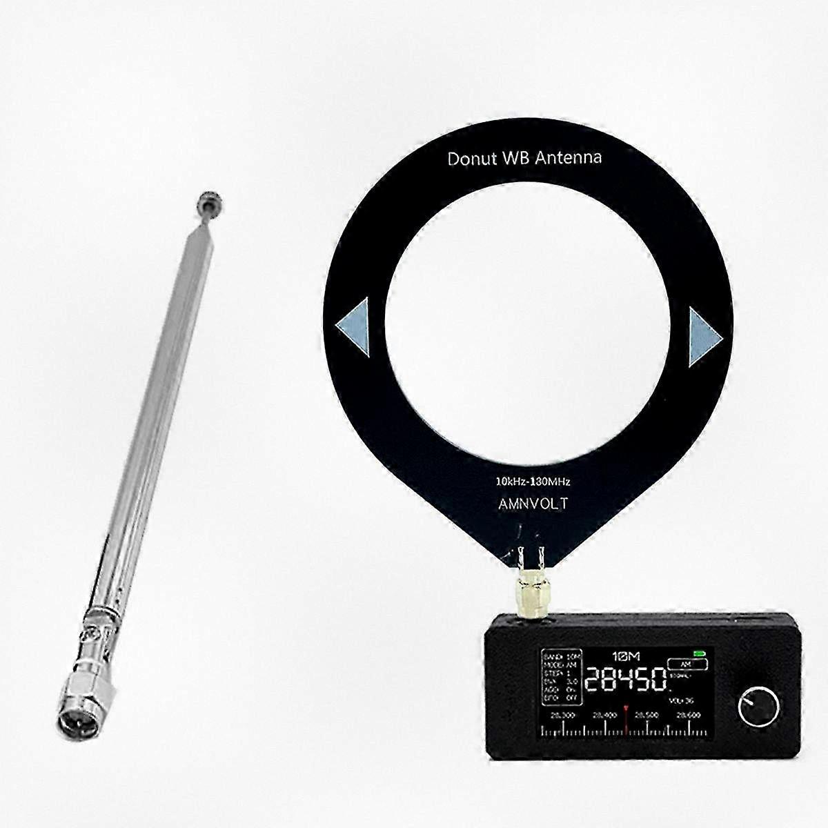 Portable Mini Radio Receiver with Frequency Range 9.9KHz-181MHz + 2 Antennas for Shortwave, Longwave, AM, and FM Broadcasting