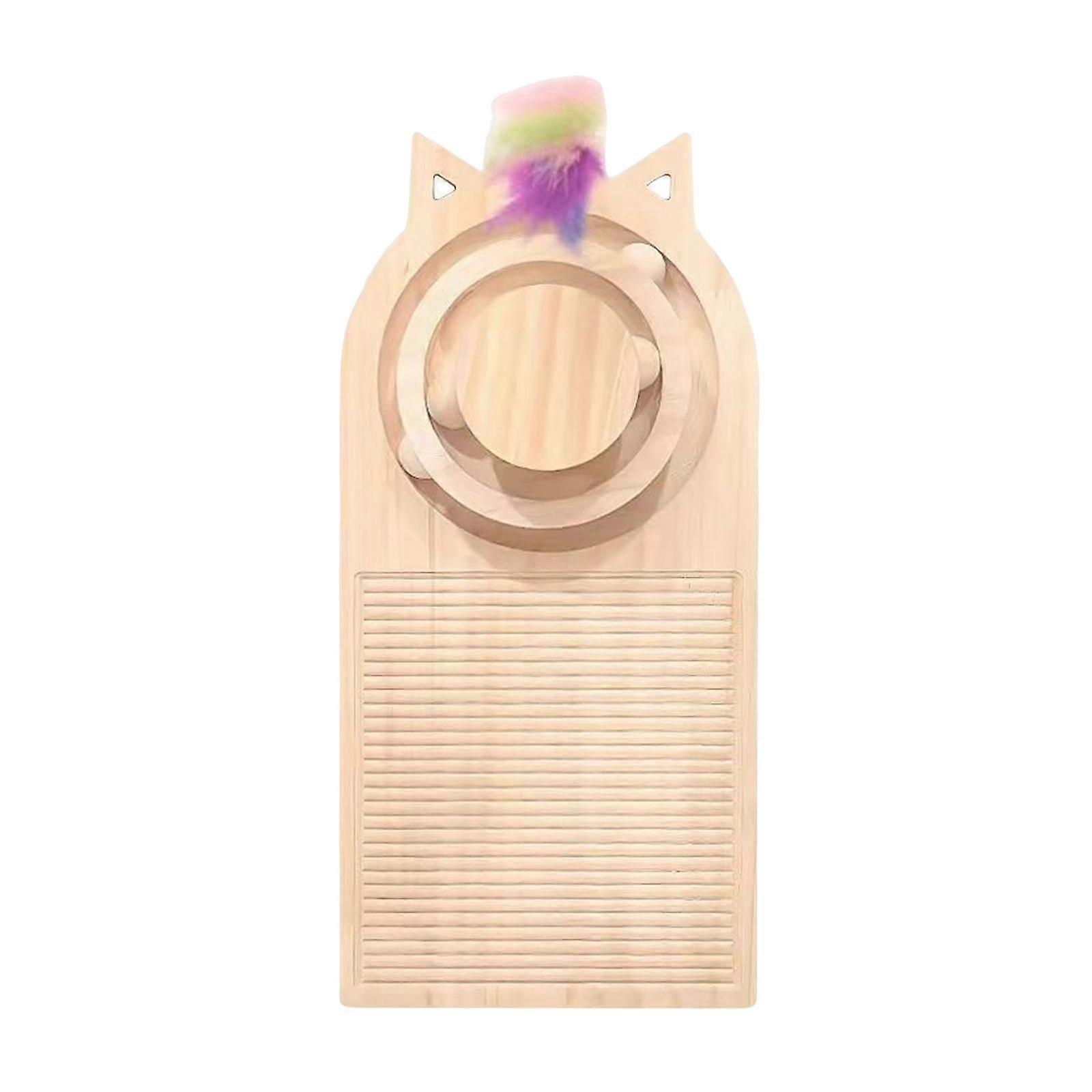 3 in 1 Cat Scratching Board Turntable Scratcher Teaser Cat Training Exercise