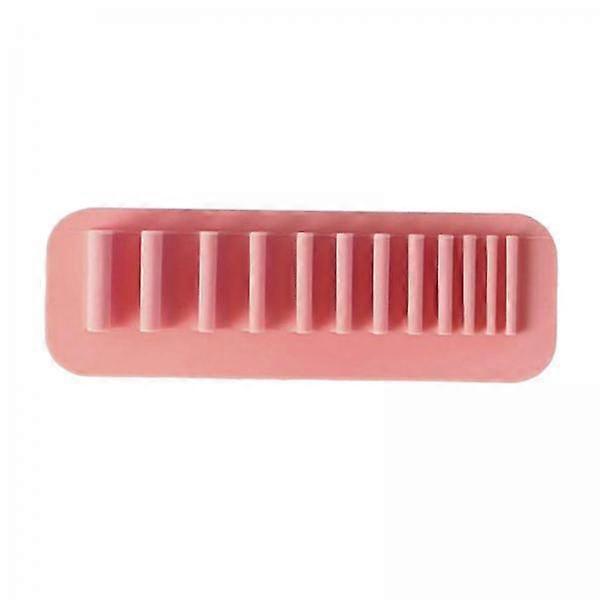 4xWall Mount Silicone Shelf for Makeup Brushes Pink