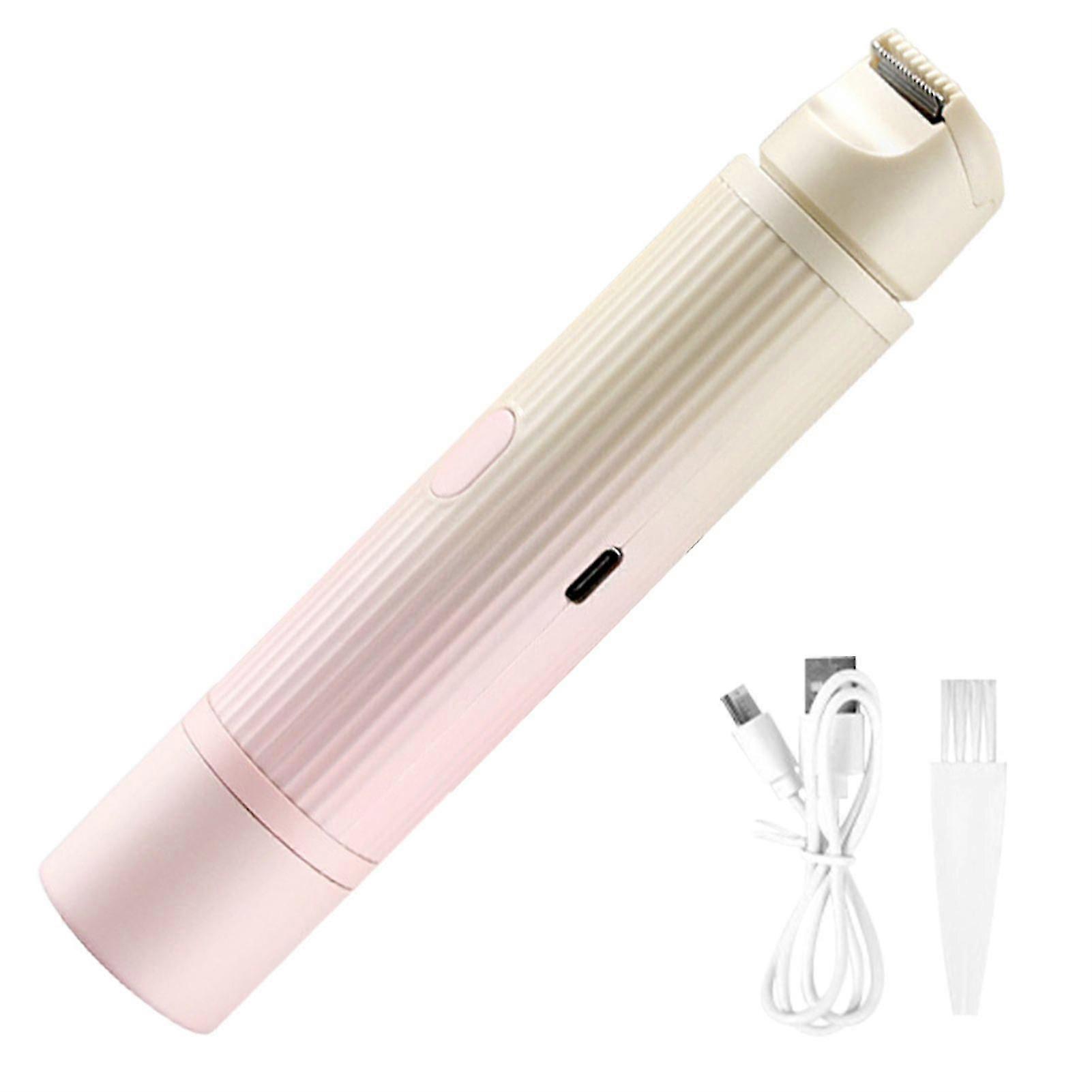 2-in-1 Electric Shaver for Women, Rechargeable Razor for Face, Legs, Underarms & Pubic Hair - Painless Bikini Trimmer, Wet & Dry Use