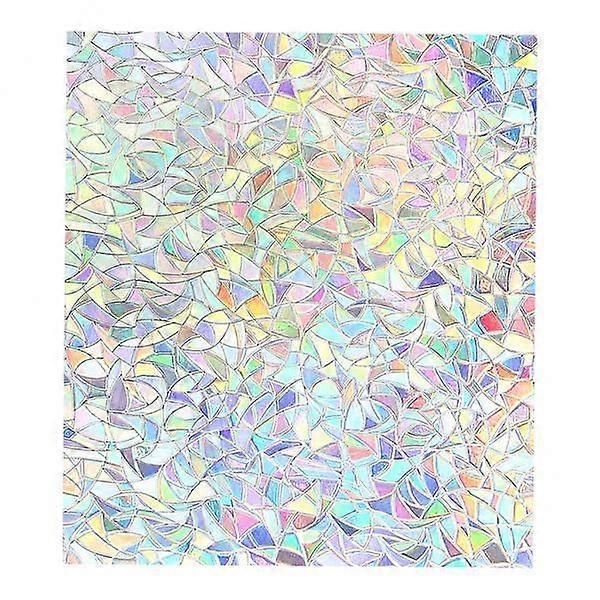 5xWindow Privacy Film Roll PVC 3D Stained Static Cling Sticker Home