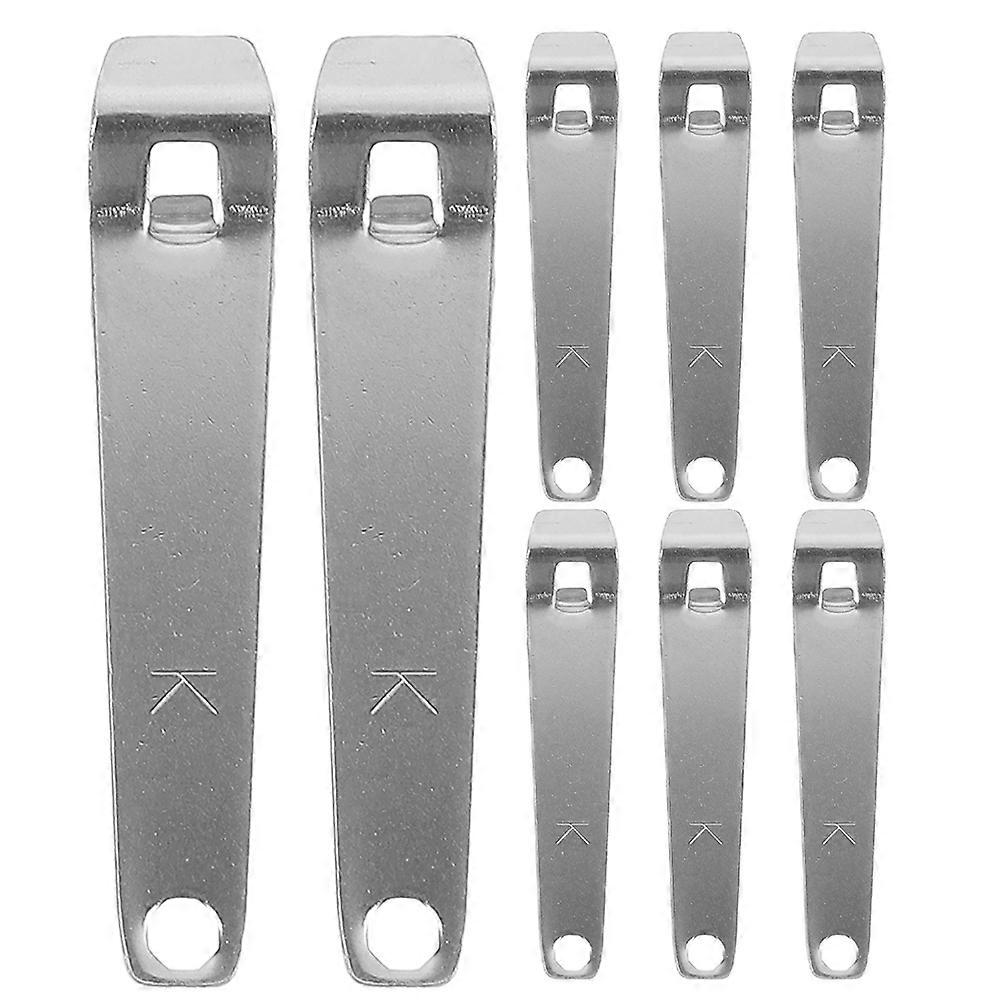 Stainless Steel Mini Bottle Opener Keychain Tool for Oral Liquid & Beverage Bottles – Portable, Hygienic Design, 8pcs Set