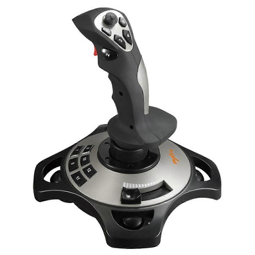 Game Controller Joystick Flight Joystick has 12 Programmable Buttons Vibration for PC for Windows (2000/XP/7/8/V  Black