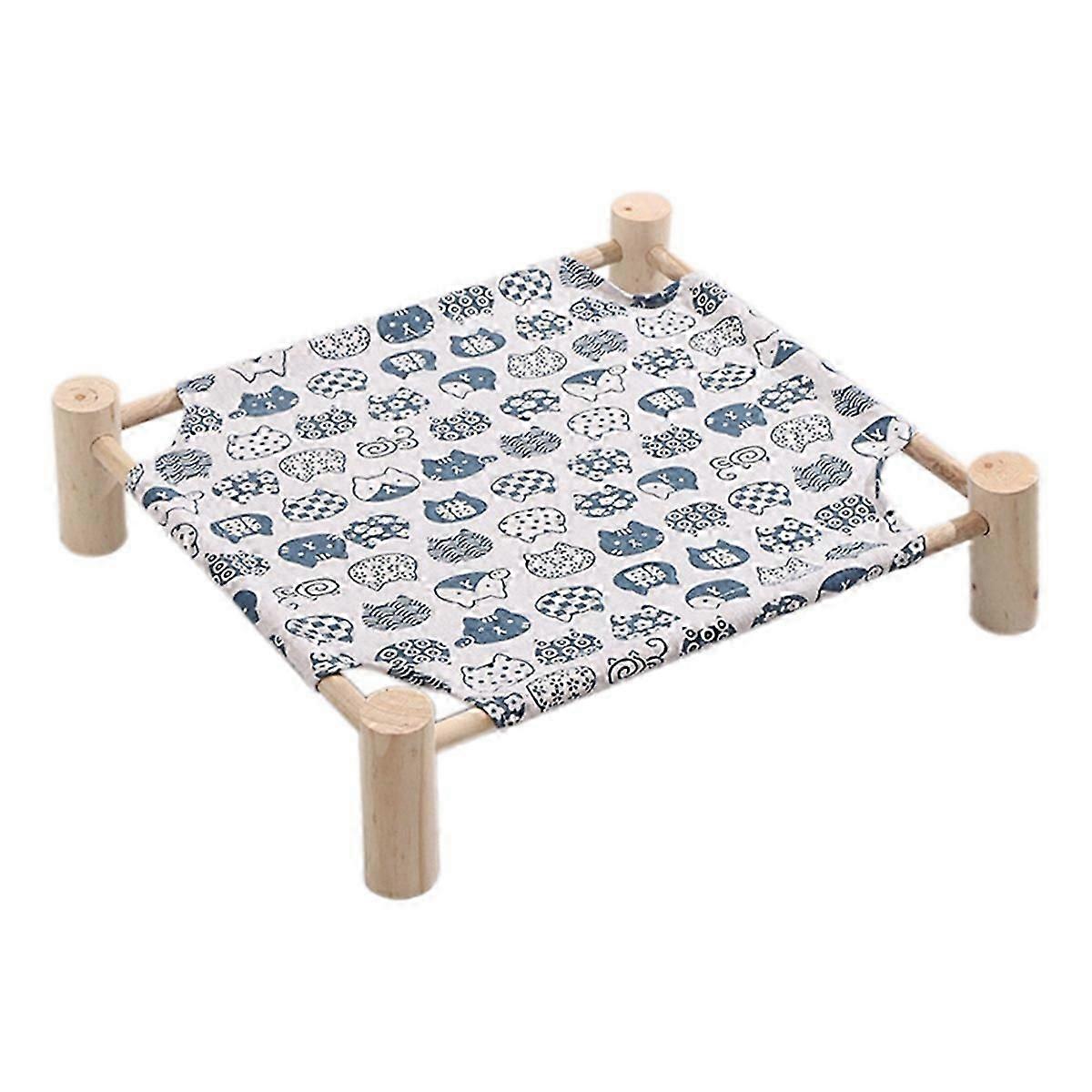 Cat and Dog Hammock Bed Wooden Cat Hammock Elevated Cooling Bed