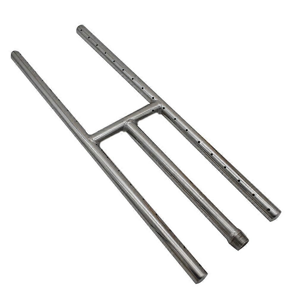 Heating accessories: 18 x 6 inch rectangular fire pit and fireplace H burner, stainless steel, interchangeable