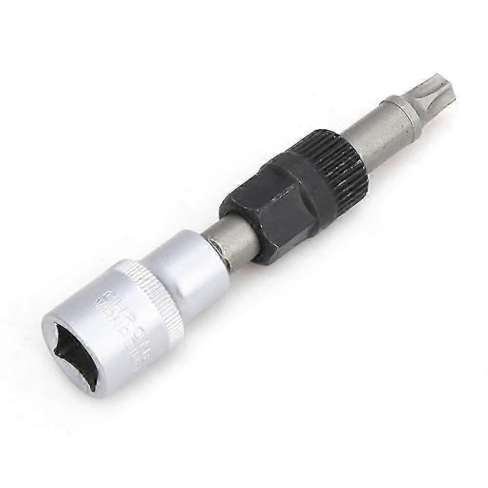 T50 Alternator Pulley Socket Bit with 33 Teeth Tool for Removing Alternator Pulley Center Bolt, Compatible with Various Brands