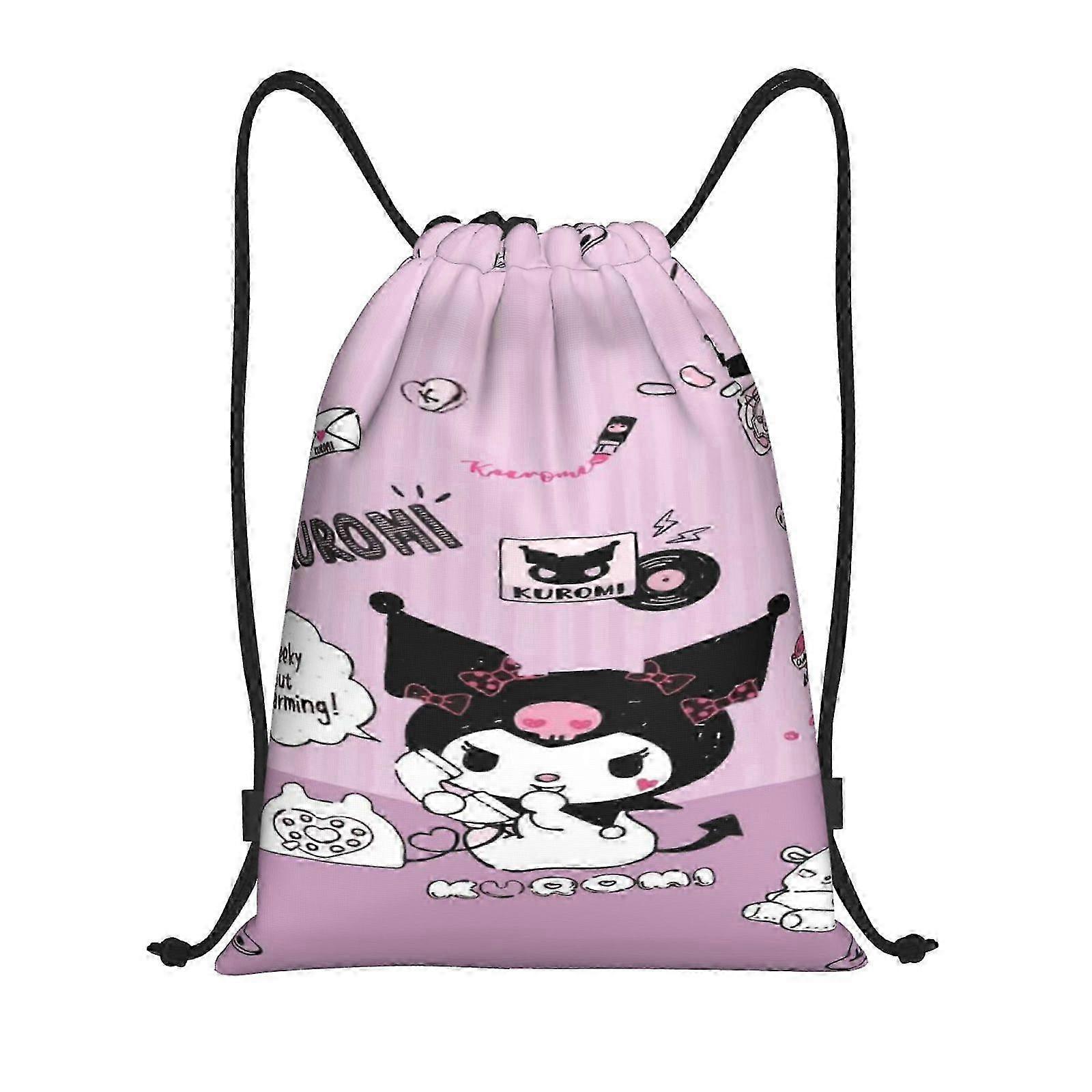 2025 y252 Kuromi Canvas double shoulder backpack for everyday use with a durable woven finish t252