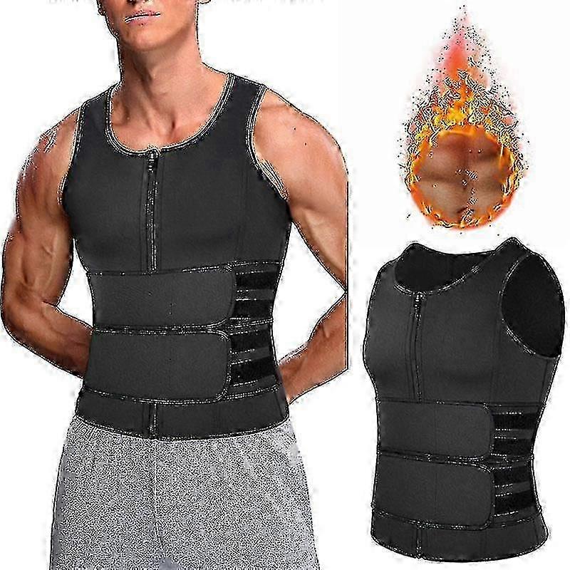 سترة عرقية للخصر للرجال - تمرين تنحيف مشكل الجسم وبدلة ساونا للرجال