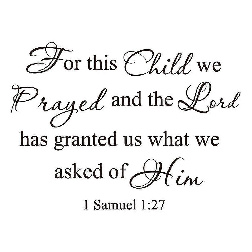 1:27 For this Child we prayed Wall Art Decals