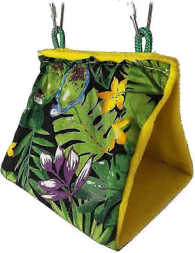 Rainforest Printed Hanging Sleeping Bed Hammock for Birds (25x18x18cm)