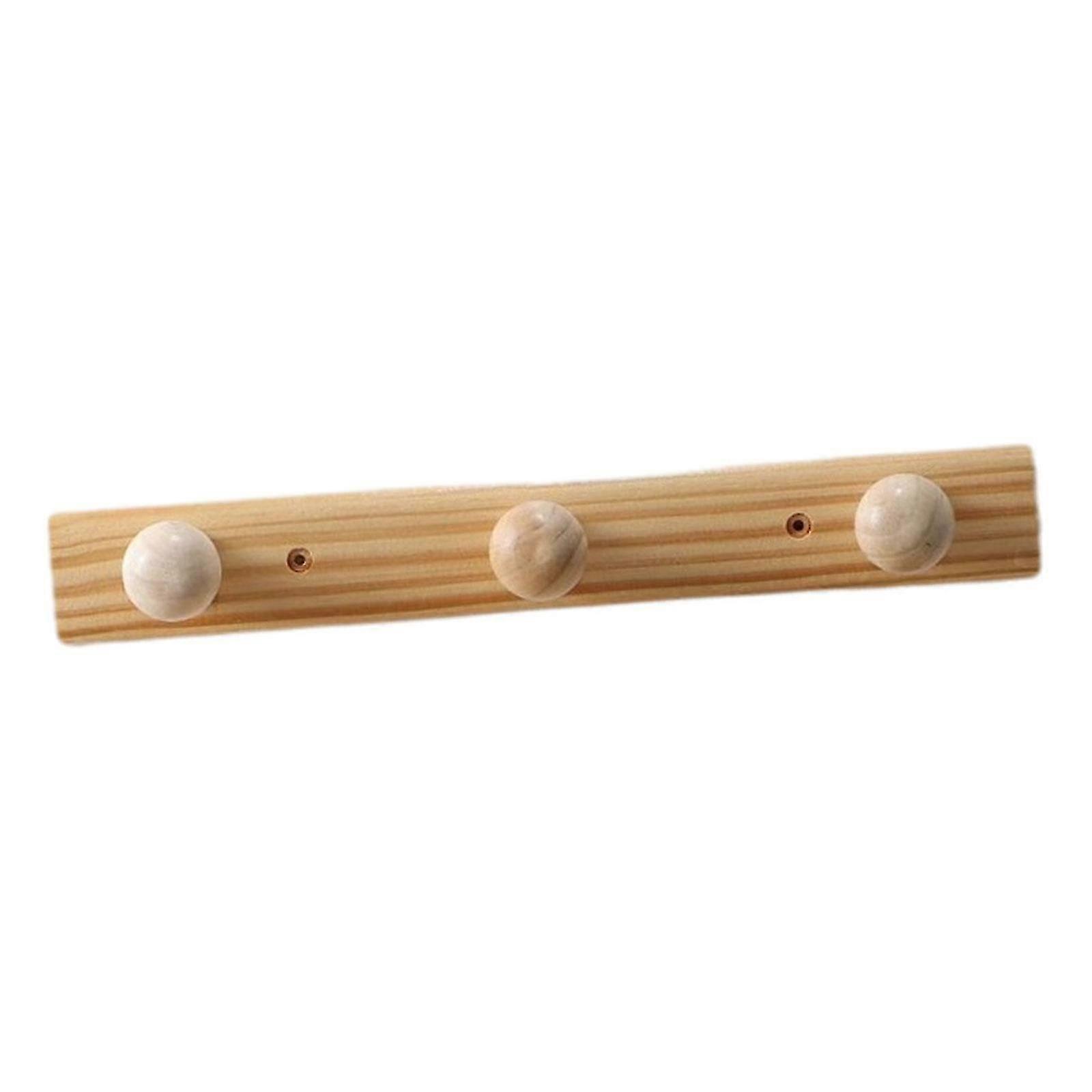 Wall Mounted Wooden Coat Hooks and Towel Rack for Mudroom, Bedroom and Living Room Spaces