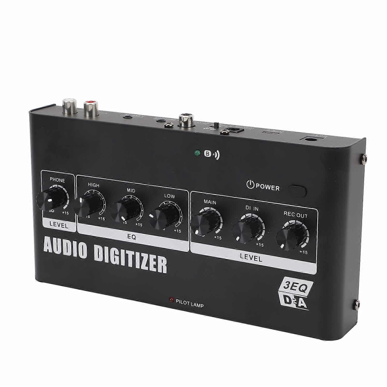 Digital to Analog Audio Converter Bluetooth Optical Coaxial to RCA 3.5mm Jack Converter with Type C Interface 100‑240V EU Plug 