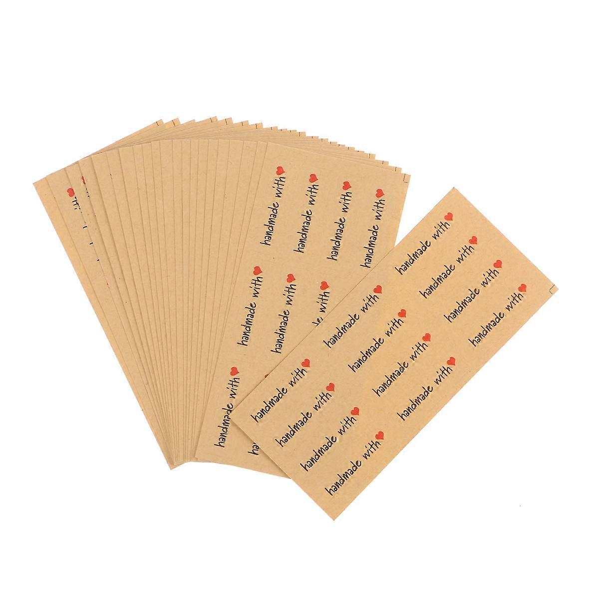 Decorative Kraft Stickers with Hearts, Enhance Any DIY Project or present Presentation