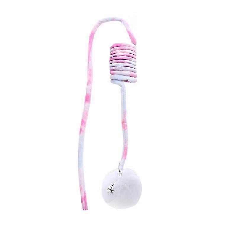 3Colors Hanging Spring Plush Cat Toy Ball, Hanging Cat Toys for Indoor Cats with Bell 2025
