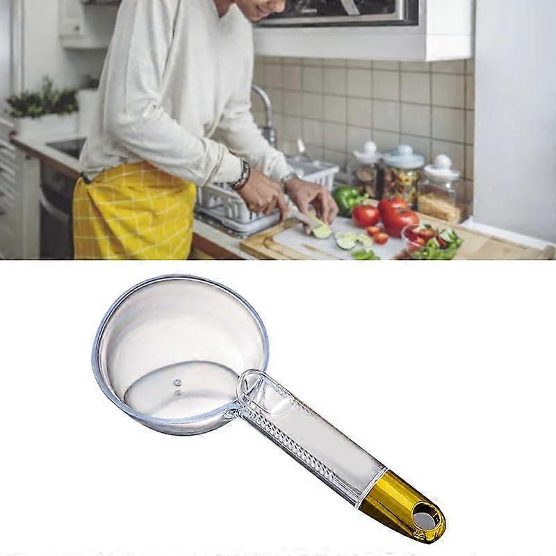 Rice Scoop 180ml Easy Handle Clip Design Transparent Measuring for Home Kitchen Spatula Control (Transparent)