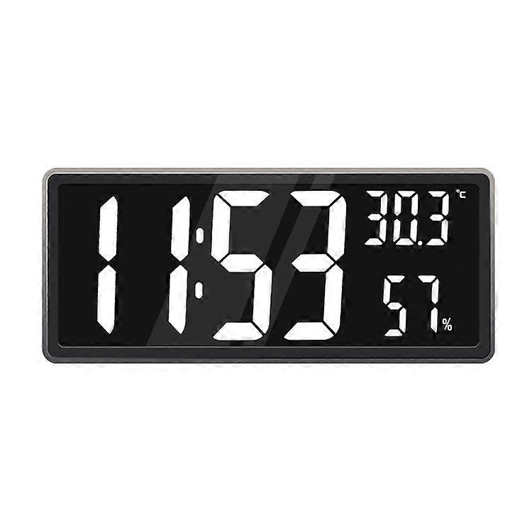 Large digital wall clock with digital display
