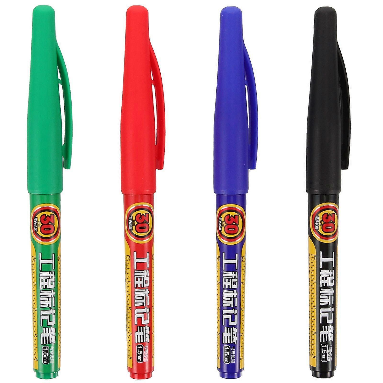 4Pcs Practical Woodworking Marker Carpenter Marking Tool Multi-Function Marking Pen Scriber Tool