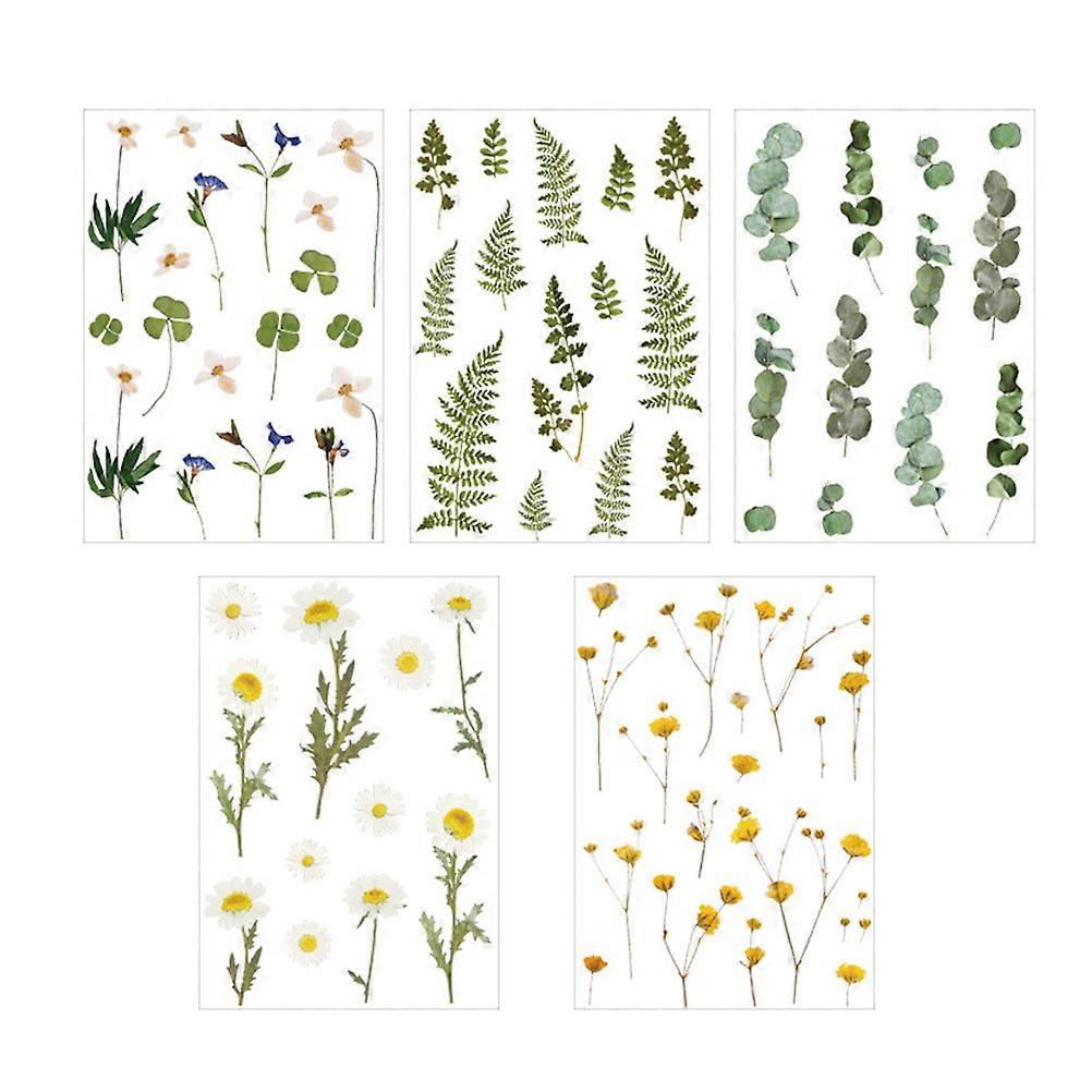 Spring Plants And Flowers Stickers Scrapbook Decals Handmade Crafts Assorted Color 15x10.5cm Plastic 5 Sheets