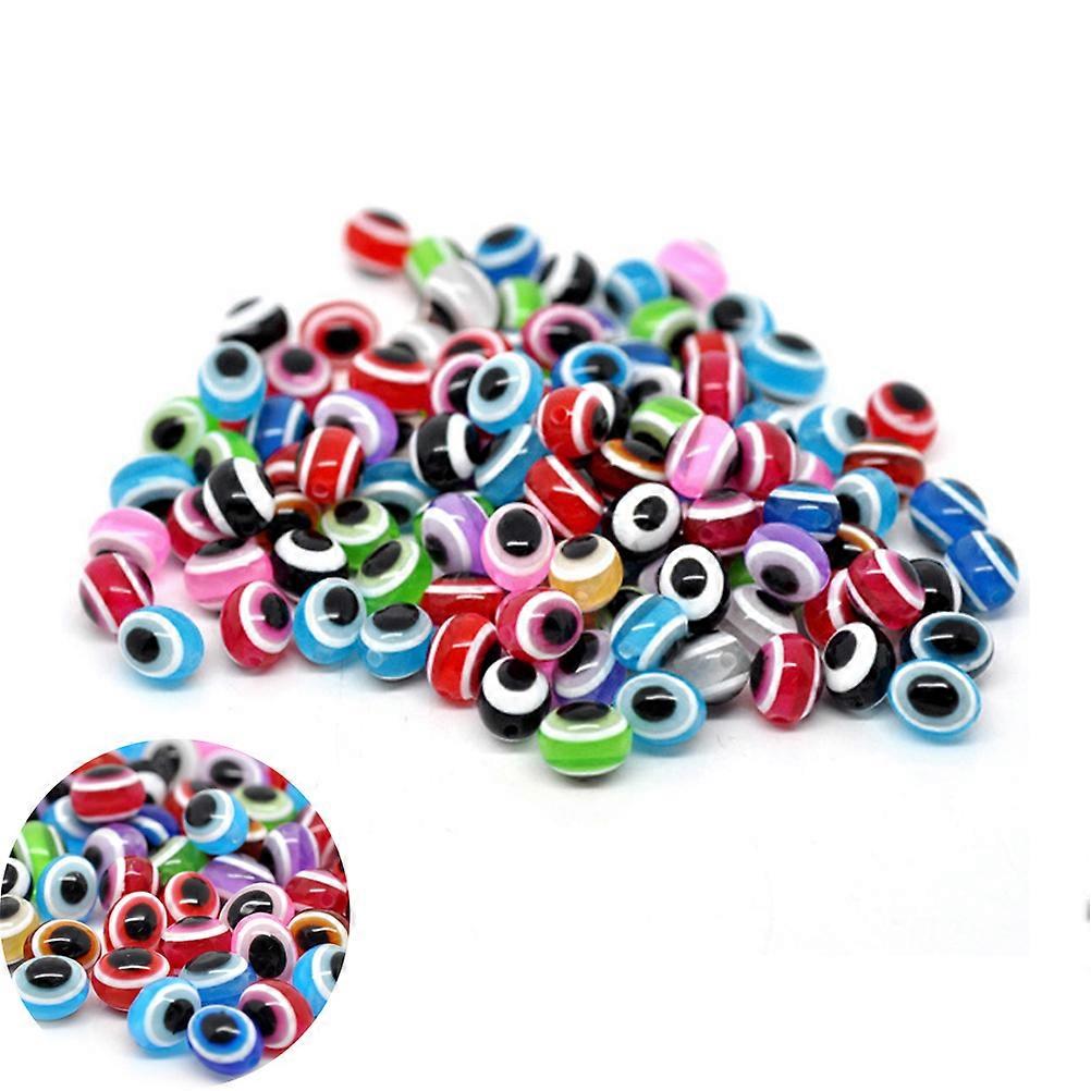 Gradient Color Resin Beads Evil Eyes Charm For Bracelets Jewelry Making Art Craft Work 400Pcs