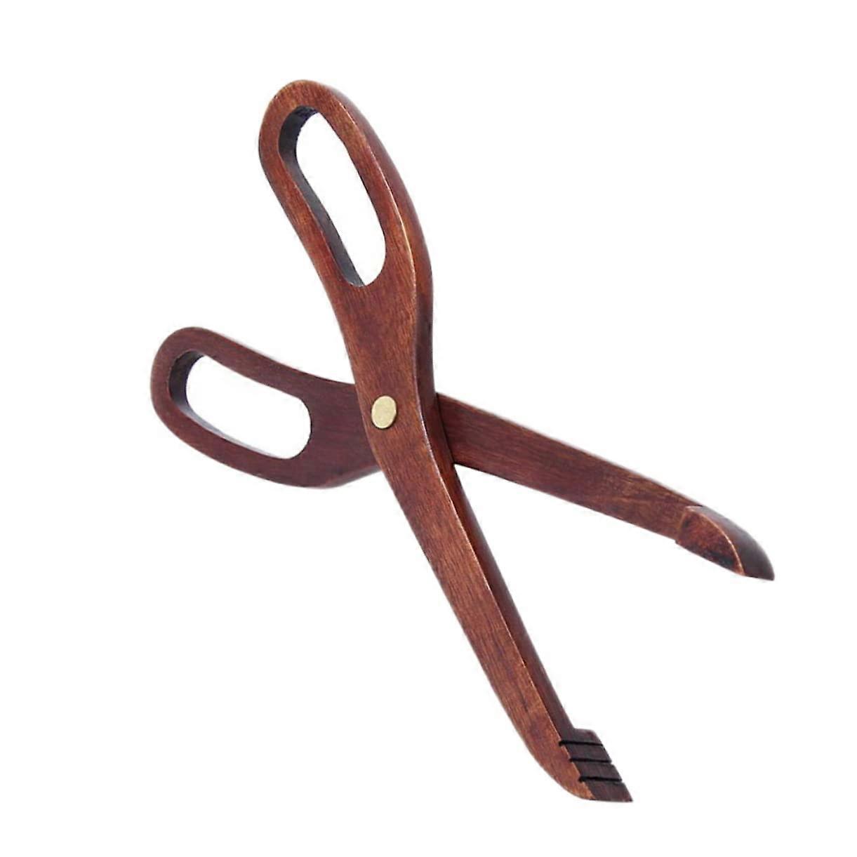 1 piece wooden tongs for grill and durable ergonomic design for meat snacks grill utensils for BBQ buffet party material