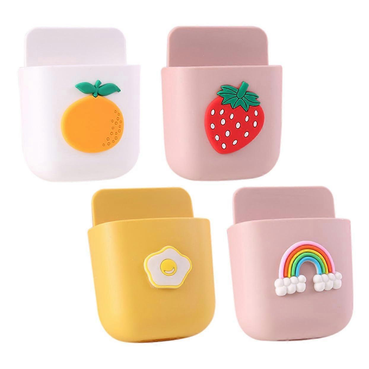 Cube Storage Boxes Set, Wall Mounted Punch Storage Boxes, Modern Decorative Storage for Home, Office, Dorm, Desk, 4Piece Ref: 8561