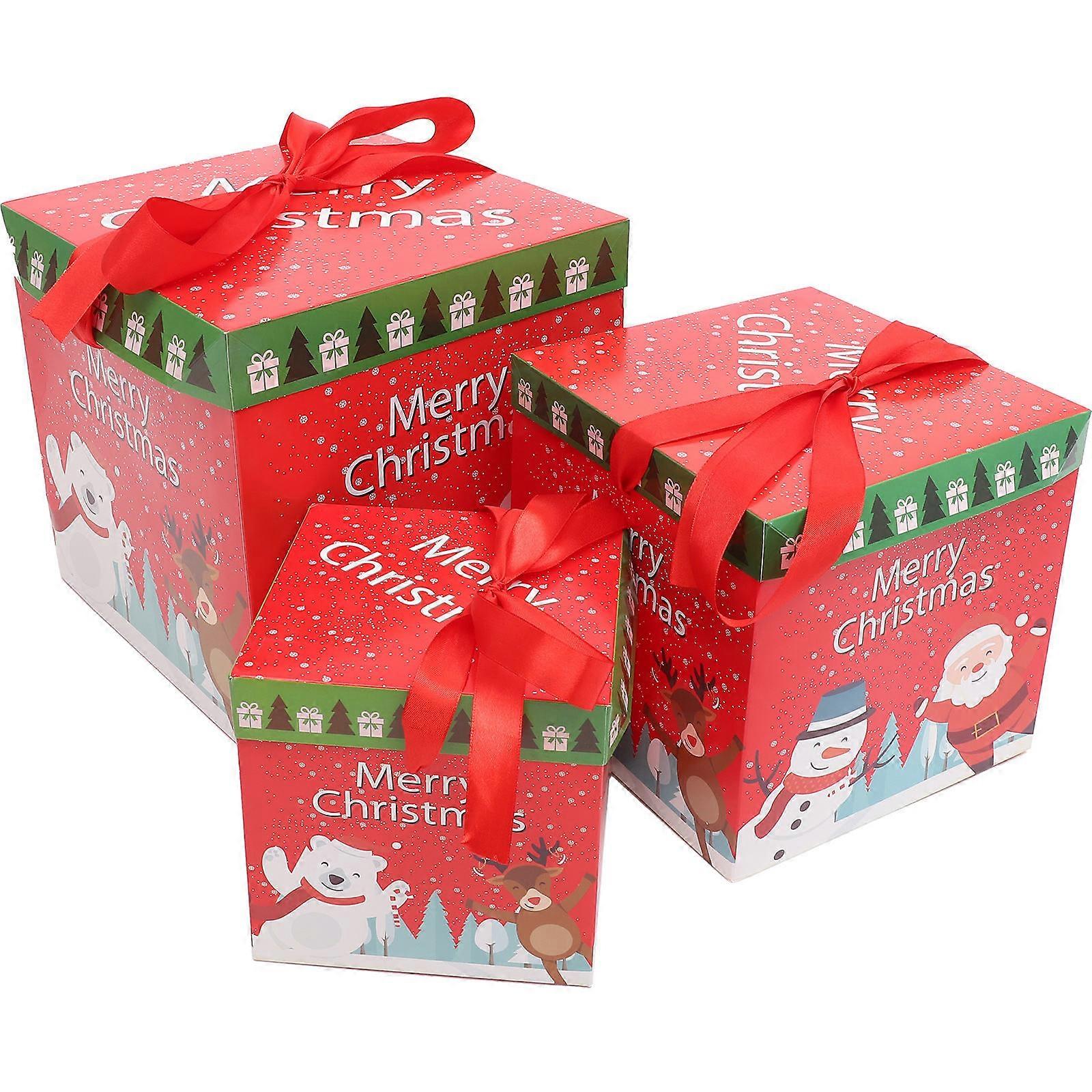 Present Box present Presentation Party Guests Assorted Color 20x20x20cm 3Pcs